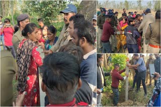 villagers-protest-against-team-of-municipal-corporation-that-went-to-take-possession-of-the-land-of-kashipur-trenching-ground