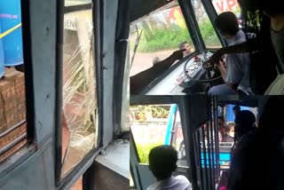 ksrtc attack  Violence against KSRTC bus employees in Kochi  private bus employees attack in eranakulam  എറണാകുളം സ്വകാര്യ ബസ് ജീവനക്കാരുടെ അക്രമം  കൊച്ചി കെ.എസ്.ആർ.ടി.സി ആക്രമണം