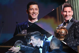 BallonDor2021 Leo Messi Robert Lewandowski