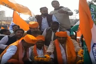 bjp kisan morcha tractor rally etv bharat