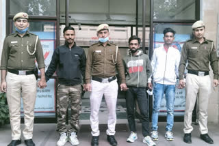 Cannaught place police arrested three accused