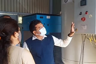 Inspection of Oxygen Plant of Sagar District Hospital