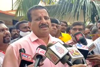 MLA SR Vishwanath speaks with media