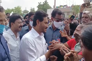 cm jagan tour at flood affected area at kadapa