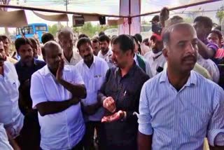 Kumaraswamy has given support for farmers protest against BBMP