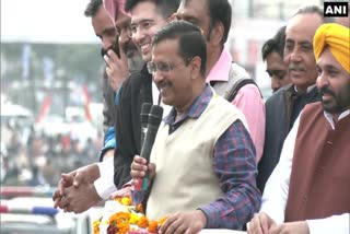 Delhi CM Kejriwal in punjab