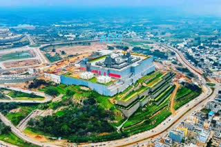 Yadadri temple beautiful scenes on drone cameras