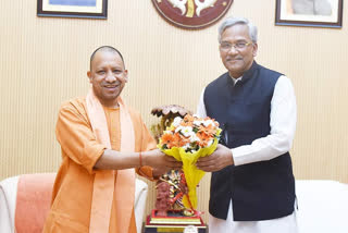 Trivendra Rawat met CM Yogi Adityanath