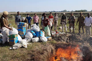 Drugs burnt in Darrang