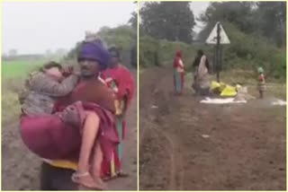 Delivery of woman near railway crossing