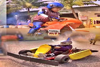 children go karting