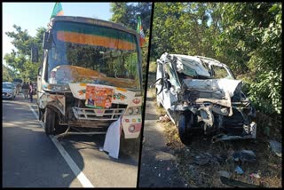 bus which is going to dehradoon for pm modi rally met accident