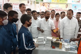 medical camp inauguration in sports school by minister srinivas goud