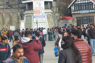 Tourists visiting Shimla