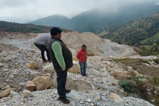 Illegal mining in Tharp Loharkhet