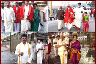 political-celebrities-visit-tirumala