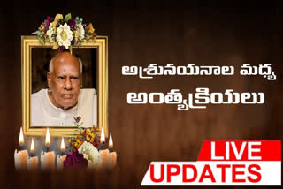 Rosaiah final funeral live news