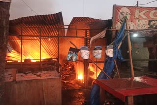 Fire in shops