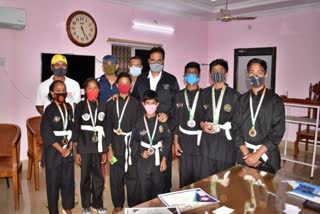 all india level pencak silat medal winner felicitate