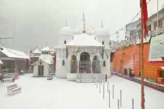 gangotri and yamunotri dham receives fresh snowfall