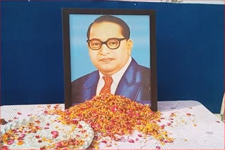 Flower offering of devotion on the 65th Mahaparinivaran Day of Dr. Ambedkar Sahib