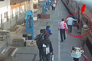 Woman falls while boarding train