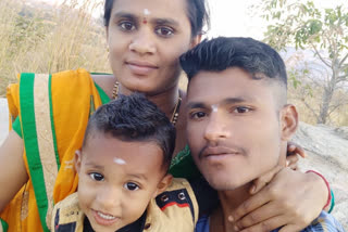 Lance Naik Saiteja with his family, who died in the accident