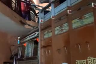 truck enter into house