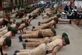 Students pay tribute through push ups at Rewa Sainik School