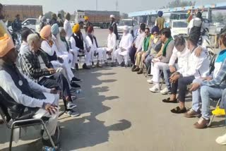 Farmer protest at Panipat toll plaza