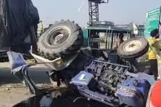 road accident at karnal toll plaza
