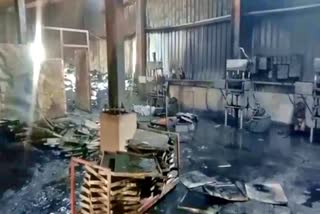 Fire In A Factory Making Incense Sticks And Incense