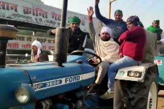 Farmers returning home from the border