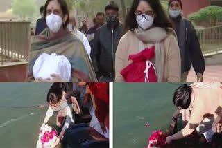 Ashes of CDS Bipin Rawat and wife immersed in Ganges in Haridwar
