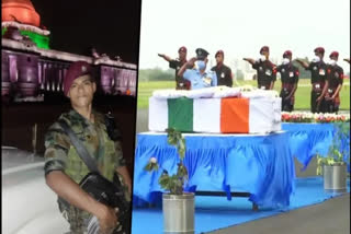 Mortal remains of Lance Naik Sai Teja was brought to Bengalurus Yelahanka airbase on Saturday