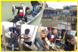 minister-bimal-borah-busy-in-fishing-at-tingkhang