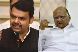 NCP chief Sharad Pawa and Former Chief Minister Devendra Fadnavis