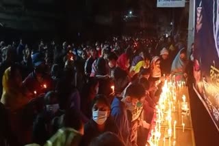 4 days after death of minor girl a candle march was taken out for justice