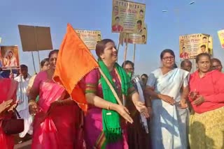 MLA Anjali Nimbalkar dance with  Bhajana Team