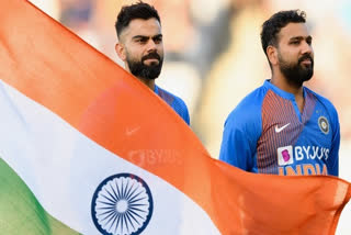 Rohit Sharma with Virat Kohli