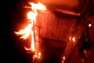 fire in blanket shop