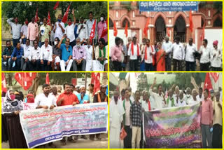 Agitations for pay compensation to farmers