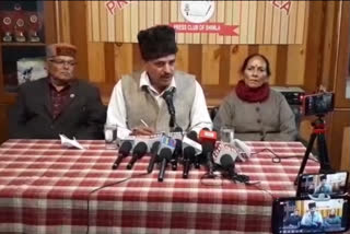 Press conference of Himachal Bachao Sangharsh Morcha