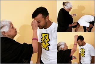 Mayank seeks grandmother blessings