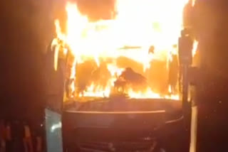 Bus on Fire in Barmer, Barmer news