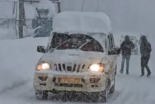 سرینگر میں ہلکی برف باری کا امکان