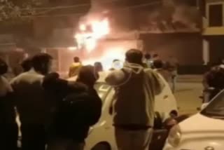 Fire in two wheeler shop