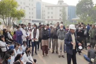 Bharatpur Medical College Students protested