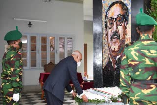 President Ram Nath Kovind pays homage to the founder of Bangladesh Sheikh Mujibur Rahman