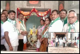 darawada jds activists offer special pooja to ganapa for hd kumaraswamy birthday